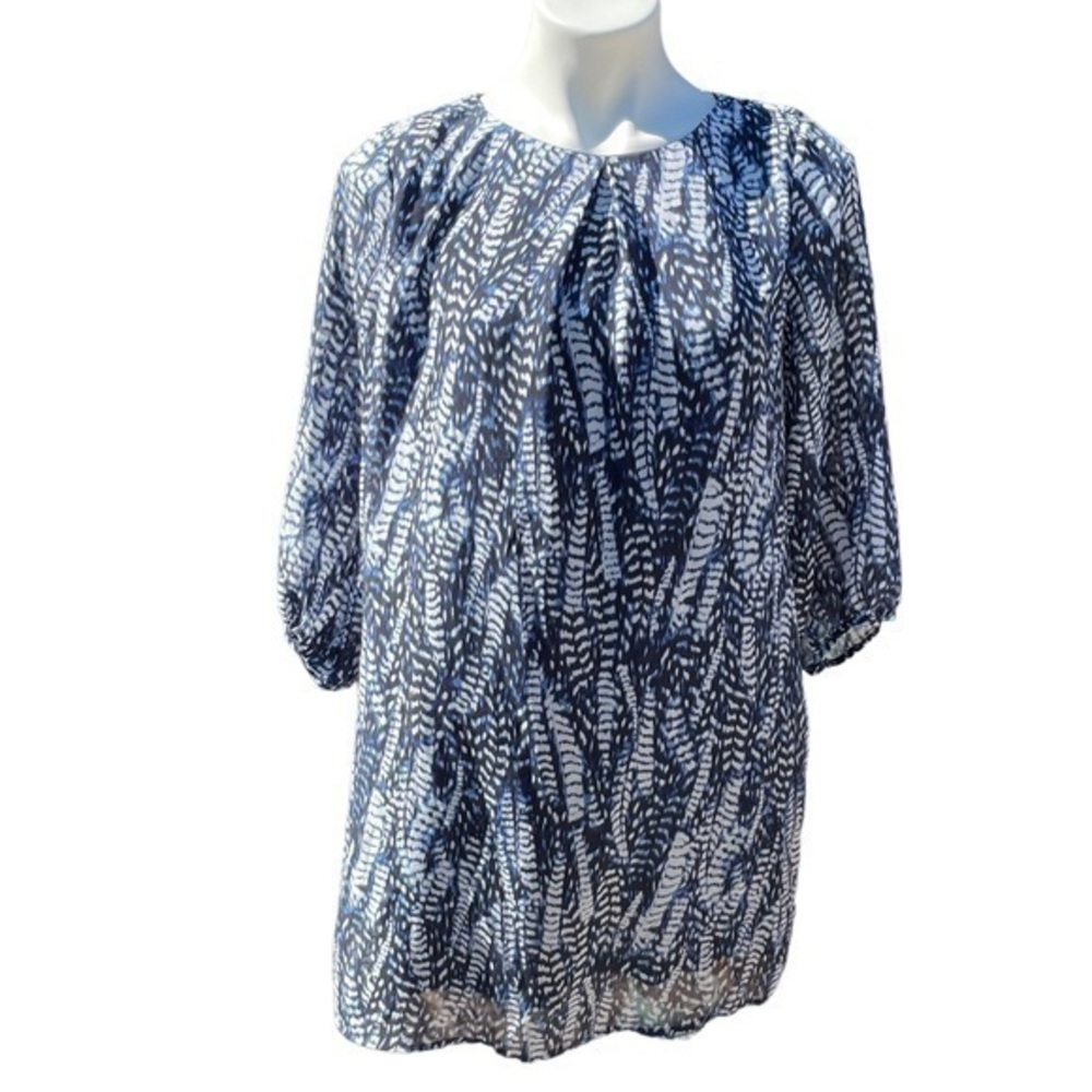 H&M Women Mini Dress - Long Sleeve | Sz. 6 | Blue Black